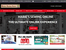 Tablet Screenshot of mariessewingonline.com